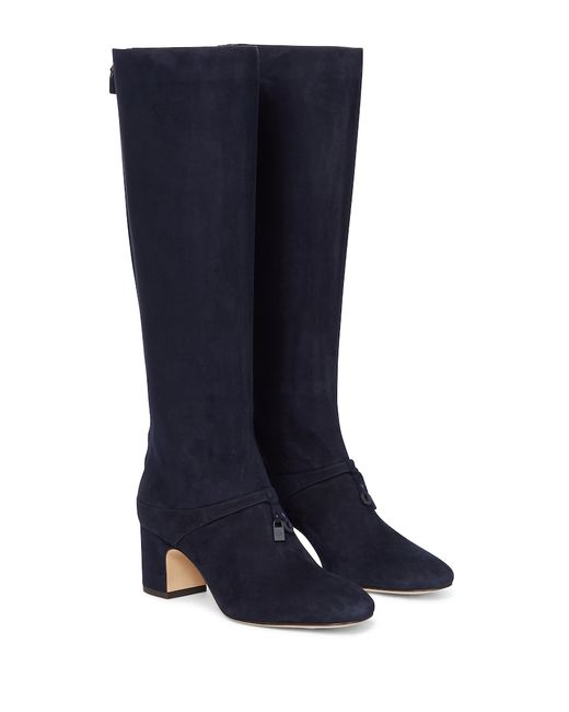 Loro Piana Maxi Charms suede knee-high boots
