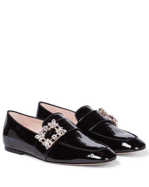 Roger Vivier Mini Broche patent leather loafers