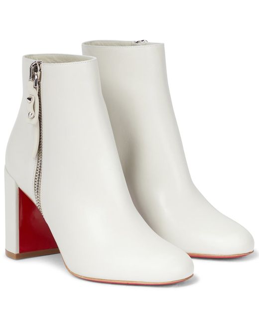 Christian Louboutin Ziptotal 85 leather ankle boots