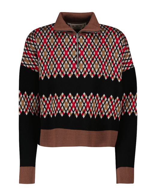 Marni Printed half-zip sweater