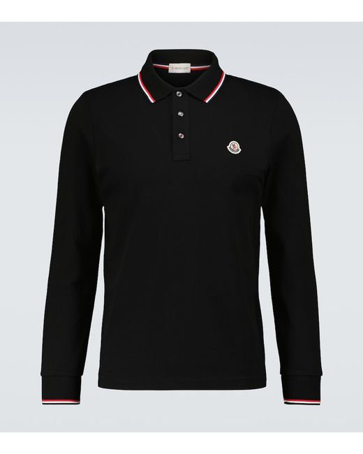 Moncler Long-sleeved polo shirt with logo