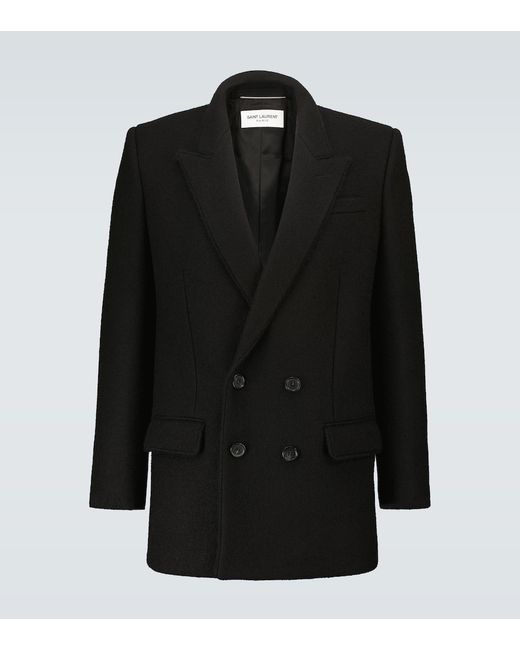 Saint Laurent Wool and mohair short coat