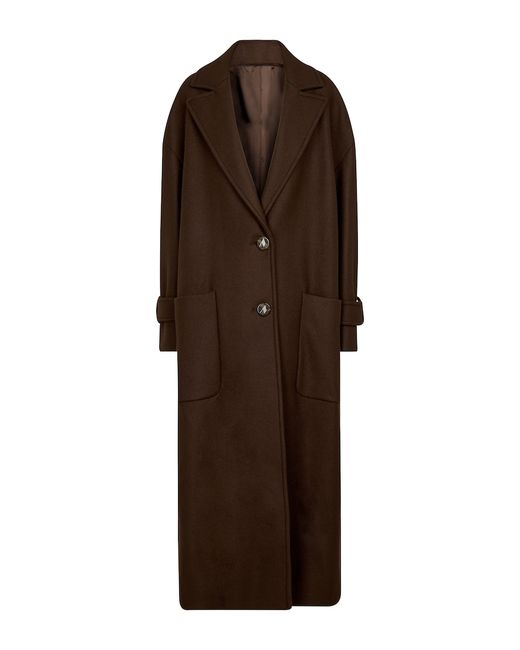 Attico Single-breasted wool-blend coat