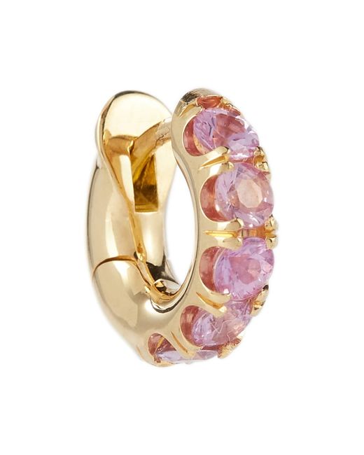 Spinelli Kilcollin Exclusive to Mytheresa Mini Macro Hoop 18kt gold single earring with pink sapphires
