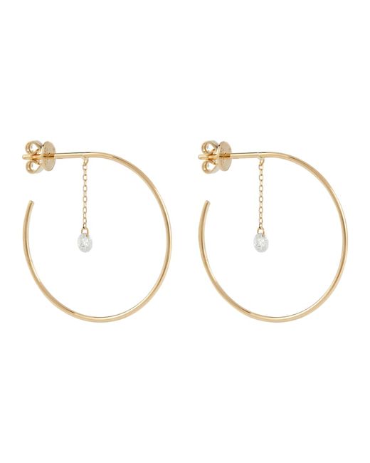 Persée Shape Of You 18kt yellow hoop earrings with diamonds
