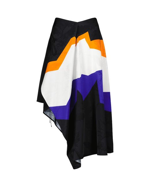 Loewe Printed asymmetric midi skirt