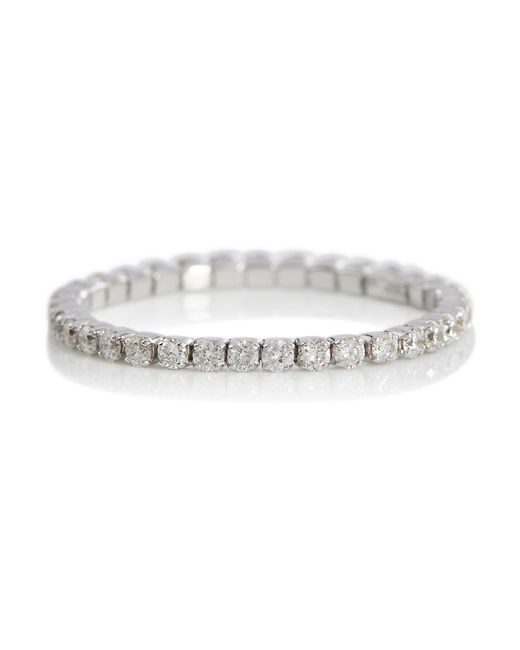 Shay Single Thread 18kt white gold ring with diamonds