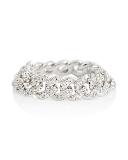 Shay 18kt white gold pavé ring with diamonds