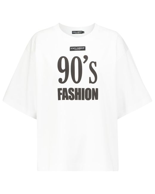 Dolce & Gabbana Printed oversized cotton T-shirt