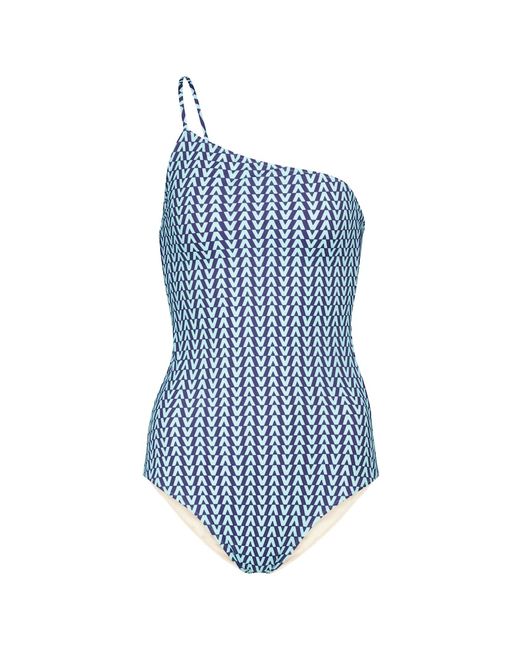 Valentino Exclusive to Mytheresa Printed one-shoulder swimsuit
