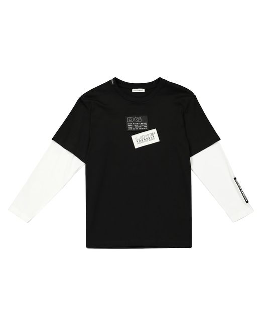 Dolce & Gabbana Kids Patch appliqué cotton T-shirt