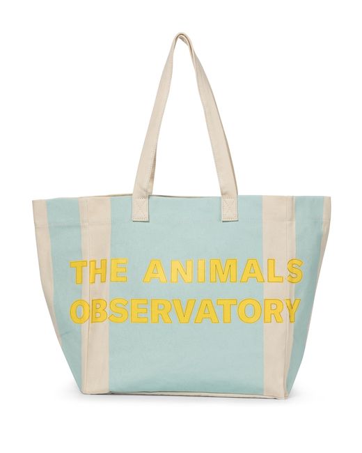 The Animals Observatory Striped canvas tote