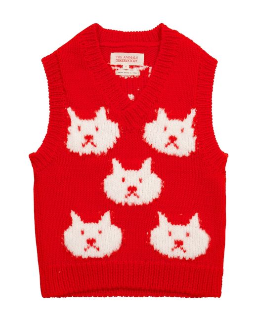 The Animals Observatory Arty Bat wool sweater vest