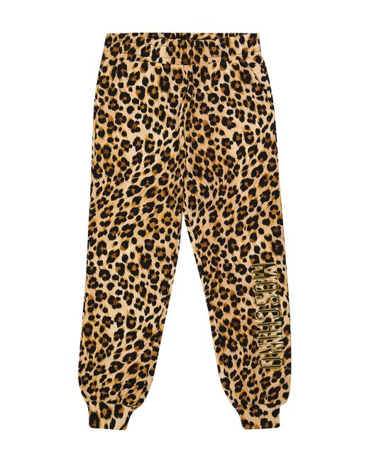 Moschino Kids Leopard-print cotton jersey sweatpants
