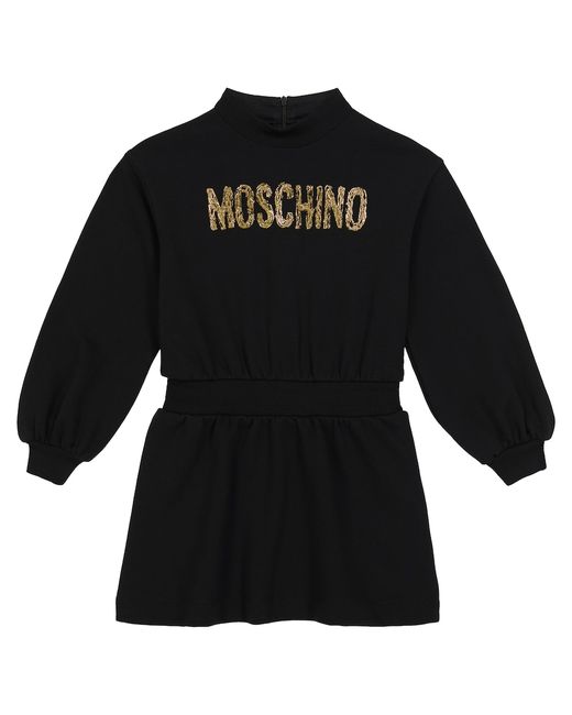 Moschino Kids Logo cotton jersey dress