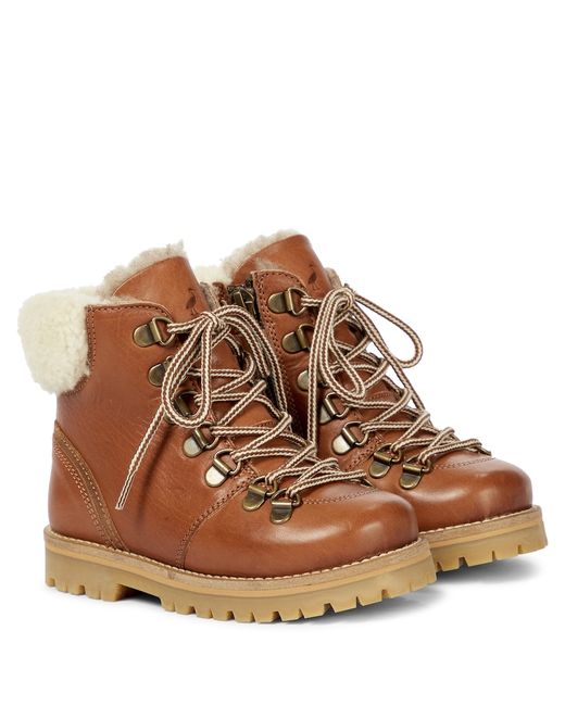 Petit Nord Rainbow shearling-lined leather boots