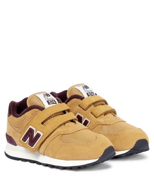 New Balance Kids 574 History Class suede sneakers