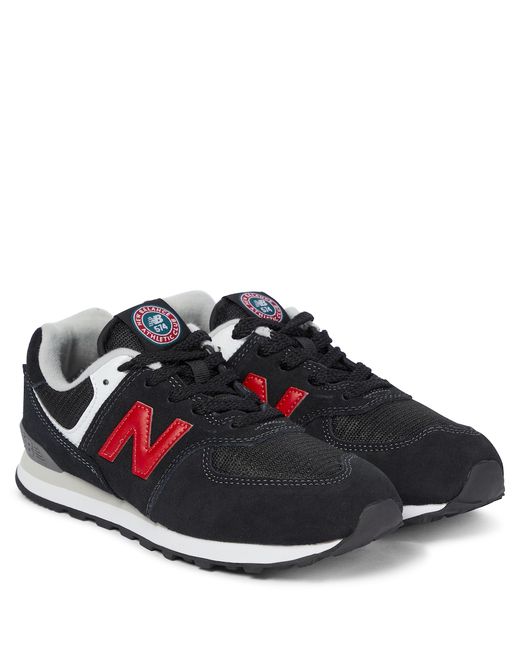 New Balance Kids 574 suede sneakers