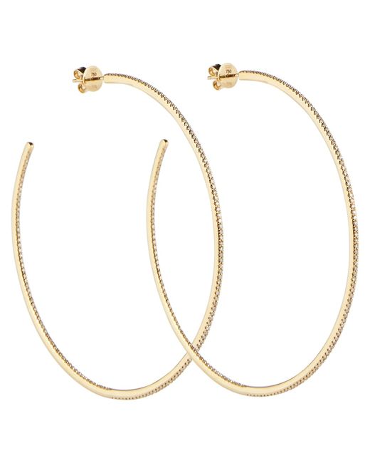 Shay XL 18kt yellow gold hoop earrings with diamonds