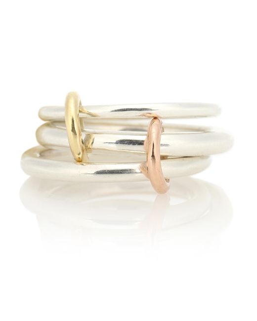 Spinelli Kilcollin Daphne 18kt gold and sterling linked rings