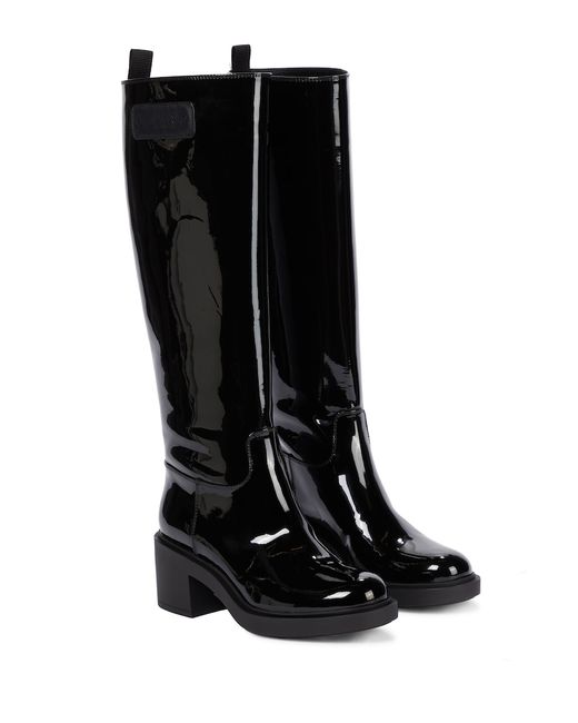 Gianvito Rossi Hynde patent leather knee-high boots