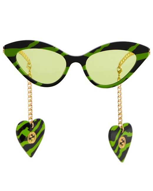 Gucci Zebra-print cat-eye sunglasses