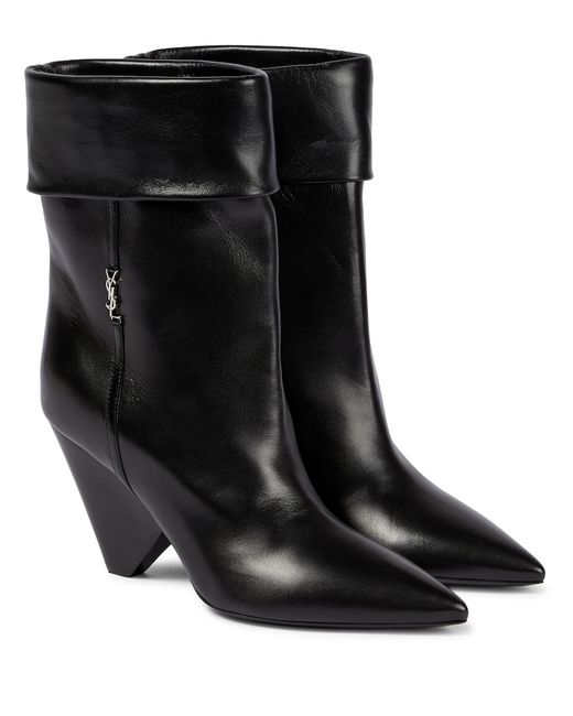 Saint Laurent Liz 85 leather ankle boots