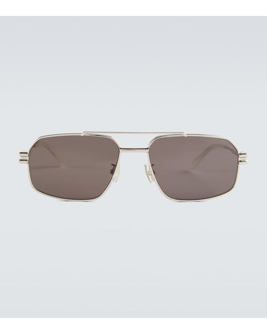 Bottega Veneta Metal-frame aviator sunglasses