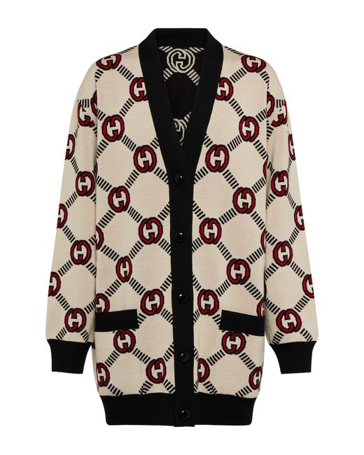 Gucci GG jacquard reversible wool cardigan