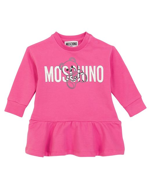 Moschino Kids Baby logo cotton dress