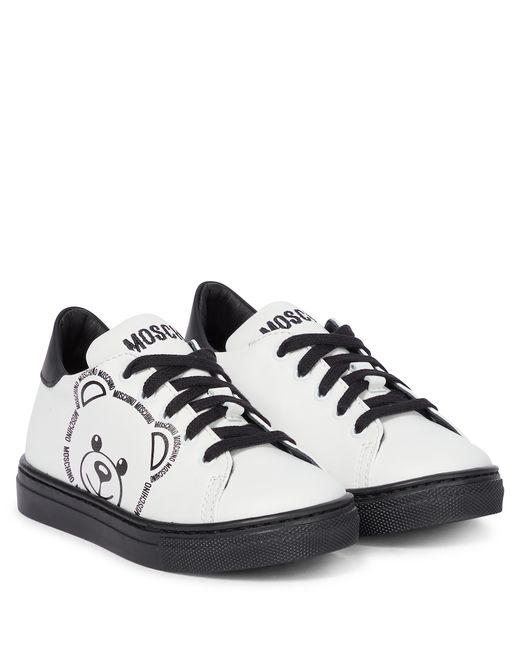 Moschino Kids Teddy leather sneakers