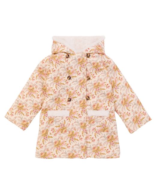 Louise Misha Bacani hooded floral cotton coat