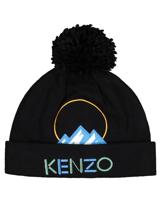 Kenzo Kids Logo cotton and wool-blend beanie