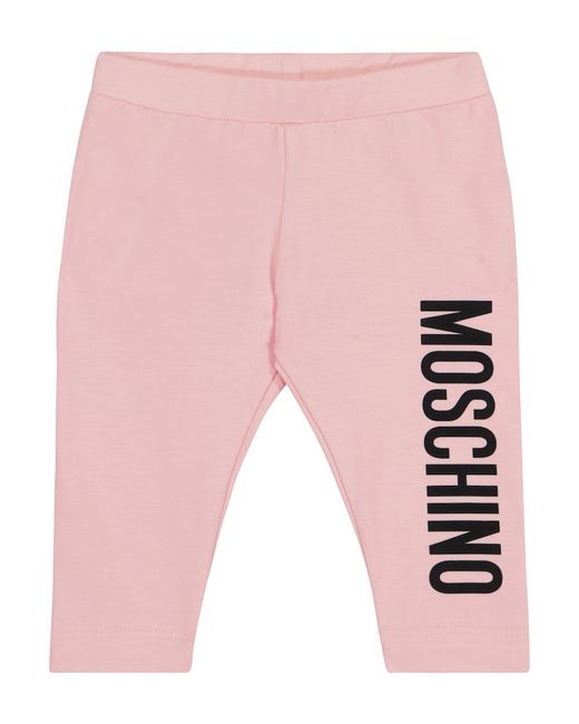 Moschino Kids Baby logo stretch-cotton leggings