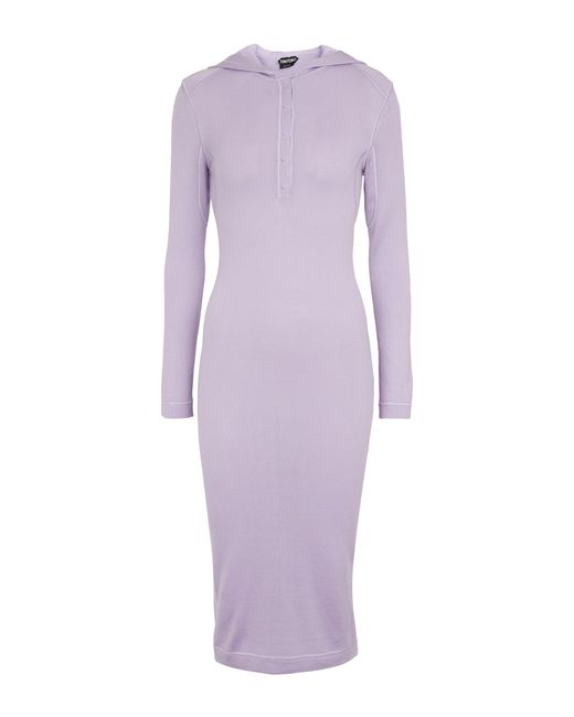 Tom Ford Exclusive to Mytheresa Cashmere and silk hoodie midi dress