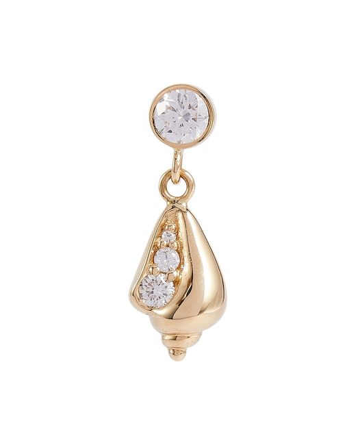 Sophie Bille Brahe Conque de Diamant 18kt gold single earring with diamond