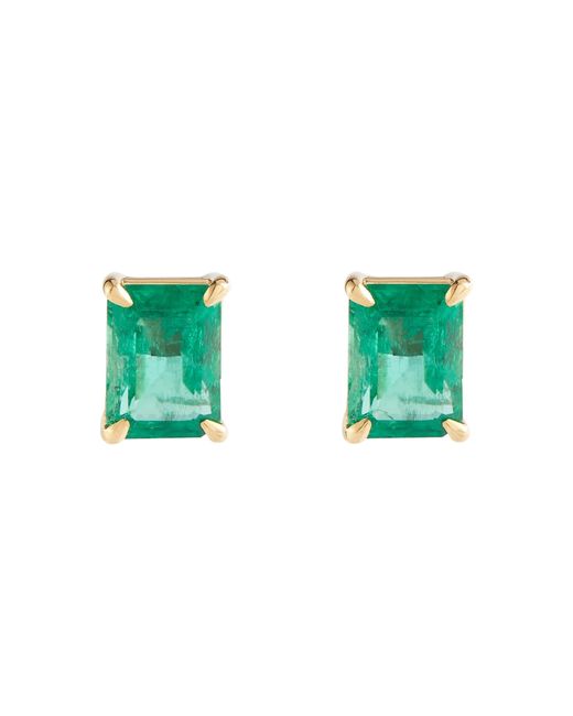 Shay Colombian 18kt gold earrings with emeralds
