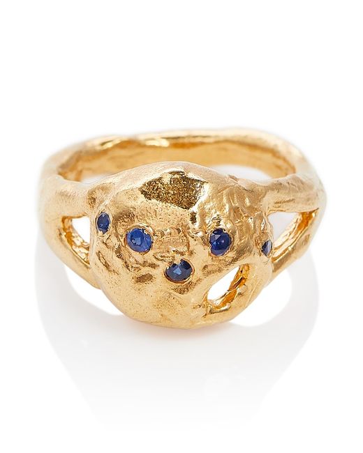 Alighieri The Sapphires Patch 24kt plated ring with sapphires