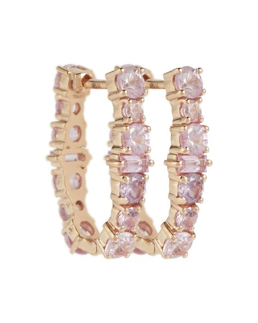 Ileana Makri Rivulet 18kt rose gold hoop earrings with sapphires