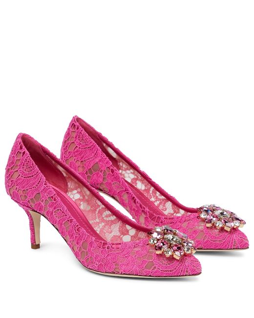 Dolce & Gabbana Bellucci 60 embellished lace pumps