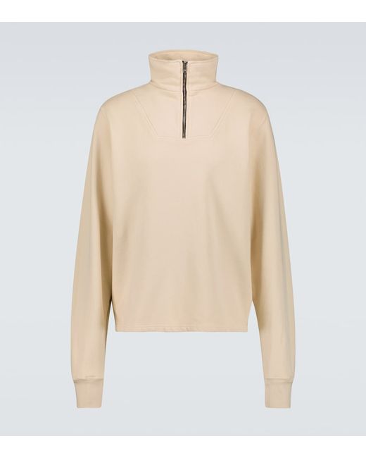 Les Tien Cotton jersey half-zip sweatshirt