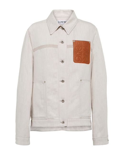 Loewe Anagram-patch cotton and linen jacket