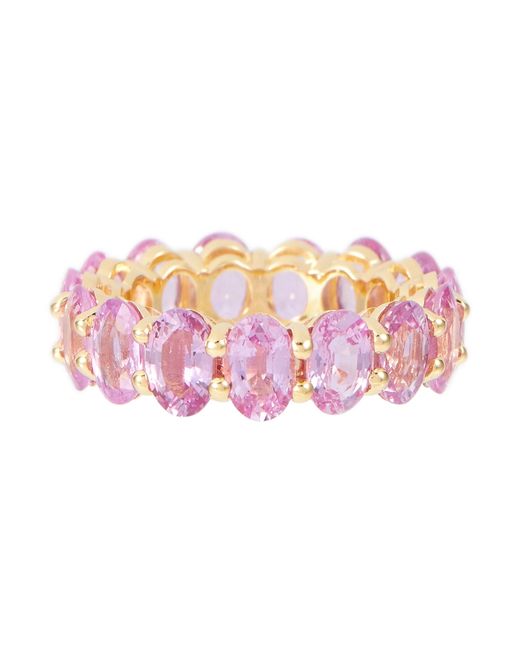 Shay 18kt gold eternity ring with sapphires