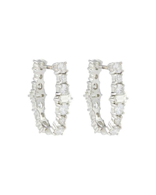 Ileana Makri Rivulet 18kt gold hoop earrings with diamonds
