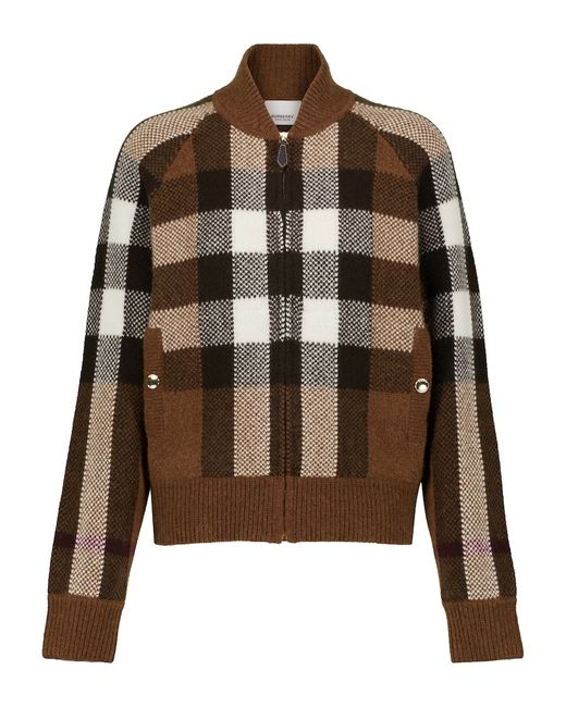 Burberry Vintage Check wool-blend bomber jacket