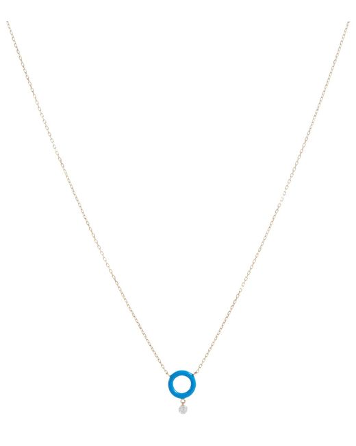 Persée 18kt gold chain necklace with white diamond
