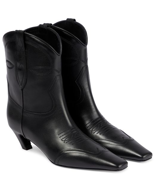 Khaite Dallas leather ankle boots