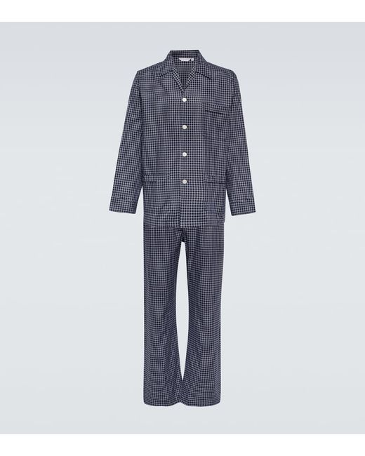 Derek Rose Braemar checked cotton pajama set