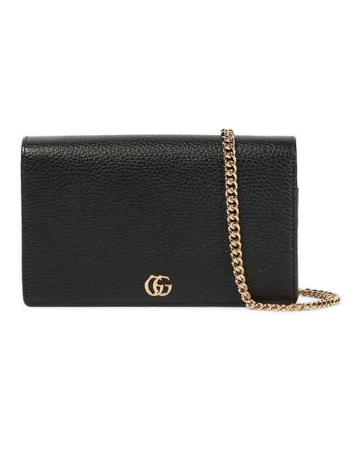 Gucci GG Marmont leather wallet on chain