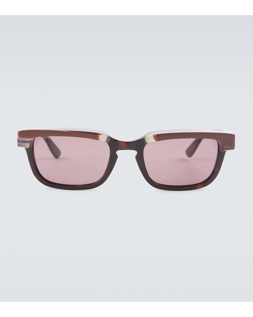 Gucci Rectangle-frame acetate sunglasses